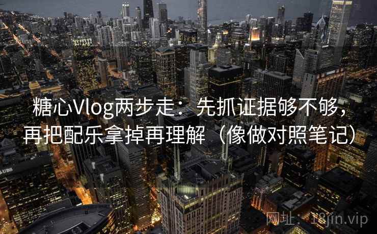 糖心Vlog两步走：先抓证据够不够，再把配乐拿掉再理解（像做对照笔记）  第2张